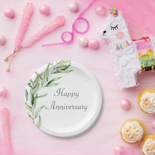 Olive Brande Foliage Pappteller (Party)