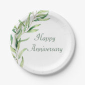 Olive Brande Foliage Pappteller (Vorderseite)