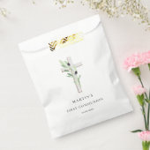 Olive Branntholz Kreuz Erste Kommune Geschenktütchen (Versiegelt)