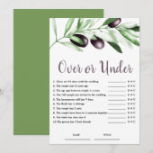 Olive-Brautparty Einladung (Vorne/Hinten)