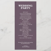 Olive Brown Wedding Flat Programm (Rückseite)