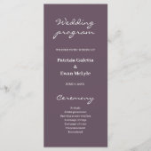 Olive Brown Wedding Flat Programm (Vorderseite)