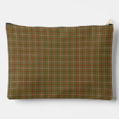 Olive Burgundy Plaid Classic Pattern Rustic Zubehörtasche (Rückseite)