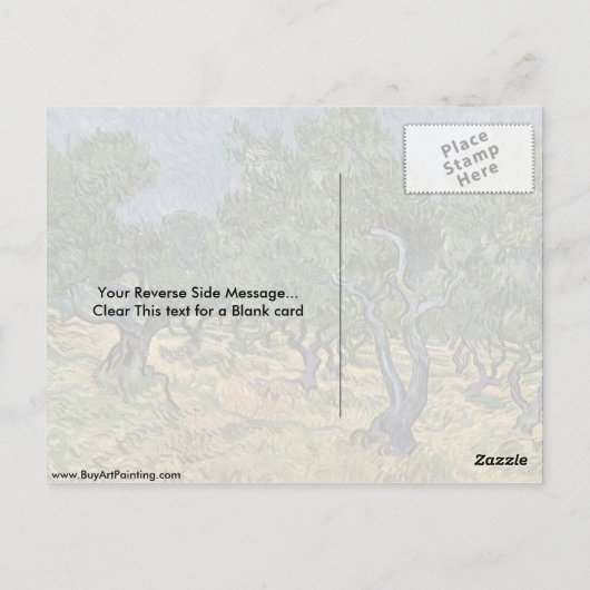 Olive By Vincent Van Gogh Postkarte (Rückseite)