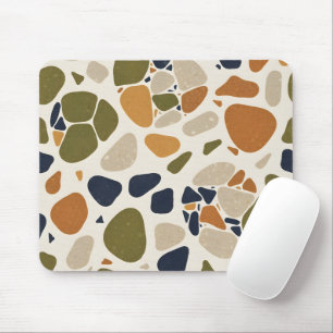 Olive Clay Terrazzo Mousepad