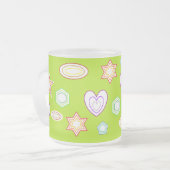 Olive colour Shapes mug Mattglastasse (Vorderseite Links)