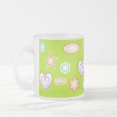 Olive colour Shapes mug Mattglastasse (Links)
