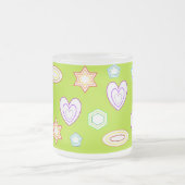 Olive colour Shapes mug Mattglastasse (Mittel)