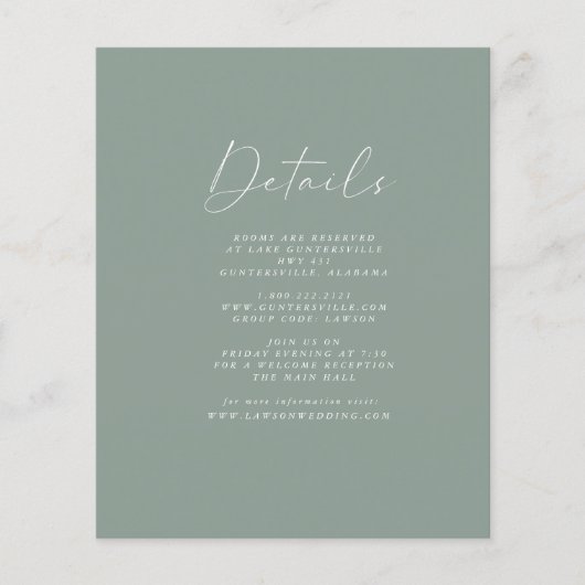 Olive Details Card | Haushalt Flyer (Vorne)