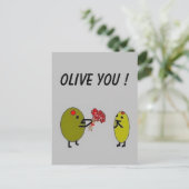 OLIVE DICH! - Oliven in Liebe - Postkarte (Stehend Vorderseite)