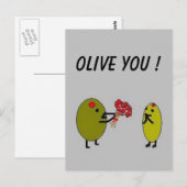 OLIVE DICH! - Oliven in Liebe - Postkarte (Vorne/Hinten)