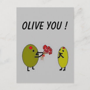 OLIVE DICH! - Oliven in Liebe - Postkarte