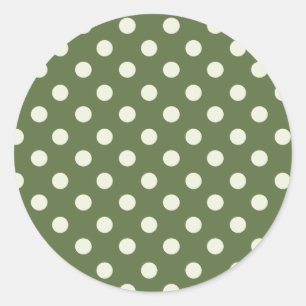 Olive-Dot-Aufkleber Runder Aufkleber