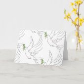 Olive Dove Karte (Gelbe Blume)