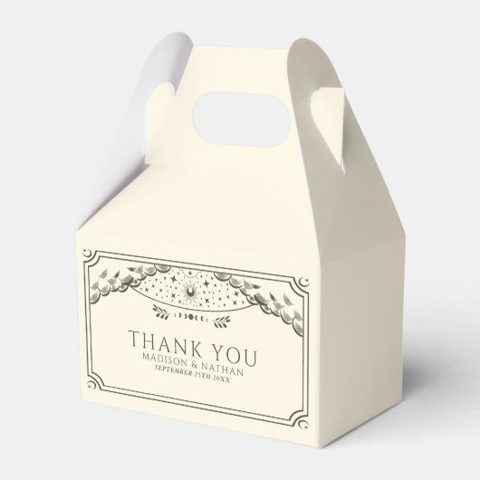 Olive Elegante Gothic Tarot Card Hochzeit Geschenkschachtel (Vorderseite)