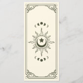 Olive Elegante Tarot Card Hochzeit Menükarte (Rückseite)