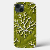 Olive Embossed Branch iPhone Case Style (Rückseite)