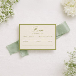 Olive Estate Kalligrafie Hochzeit-RSVP-Karte Begleitkarte
