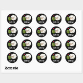 Olive Ewe Funny Liebe Puck Dark BG Runder Aufkleber (Blatt)