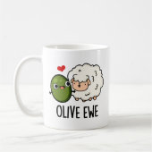 Olive Ewe Funny Liebe Puff Kaffeetasse (Links)