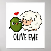 Olive Ewe Funny Liebe Puff Poster (Vorne)
