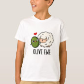 Olive Ewe Funny Liebe Puff T-Shirt (Vorderseite)
