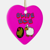 Olive Ewe, I Liebe You Keramikornament (Rechts)