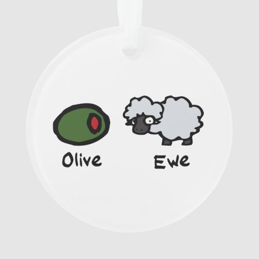 Olive Ewe Ornament (Rückseite)