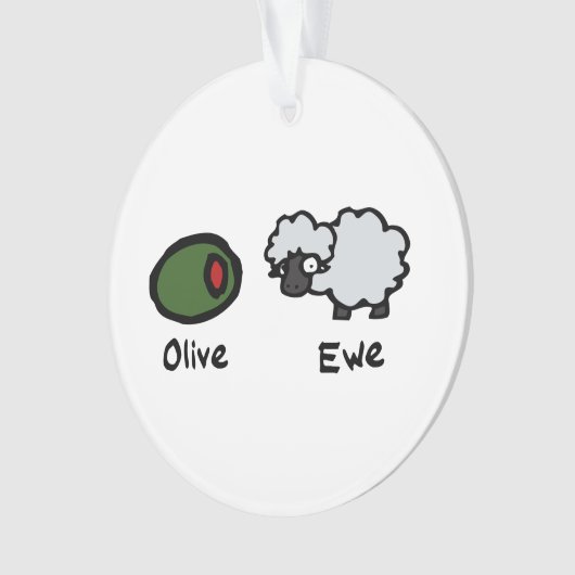 Olive Ewe Ornament (Vorderseite)