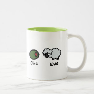 Olive Ewe Zweifarbige Tasse