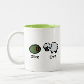 Olive Ewe Zweifarbige Tasse (Links)