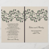 Olive Farm Garland und Kranz Hochzeitsprogramm (Vorderseite)