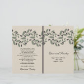 Olive Farm Garland und Kranz Hochzeitsprogramm (Stehend Vorderseite)