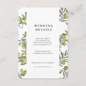 Olive Filialen Muster Hochzeitskarte Begleitkarte (Vorderseite)