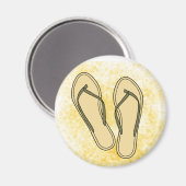 Olive Flip Flops Magnet (Vorderseite/Rückseite)