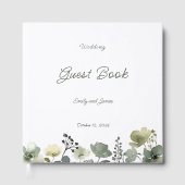 Olive Floral Wedding Gästebuch (Vorderseite)