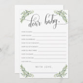 Olive Foliage Babywischkarte (Vorne/Hinten)