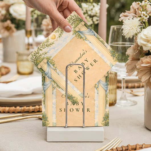 Olive Garden Greek Baby Shower Serviette