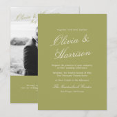 Olive Garden Photo Wedding Invitation Einladung (Vorne/Hinten)