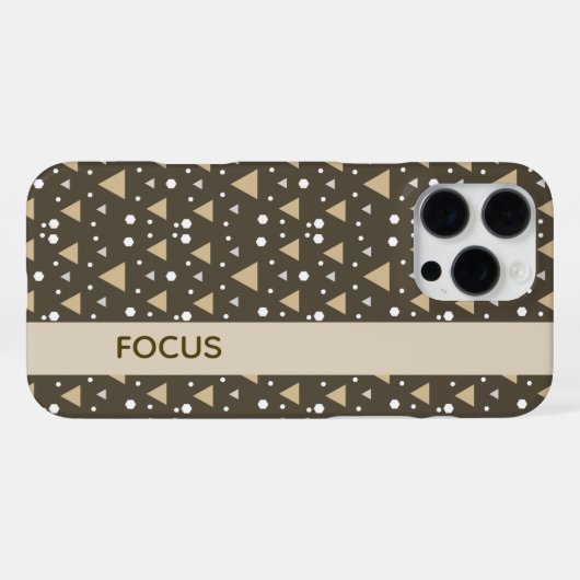 Olive Geometry Luxe iPhone Hülle (Rückseite (Horizontal))