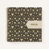 Olive Geometry Luxe Notizblock (Vorderseite)