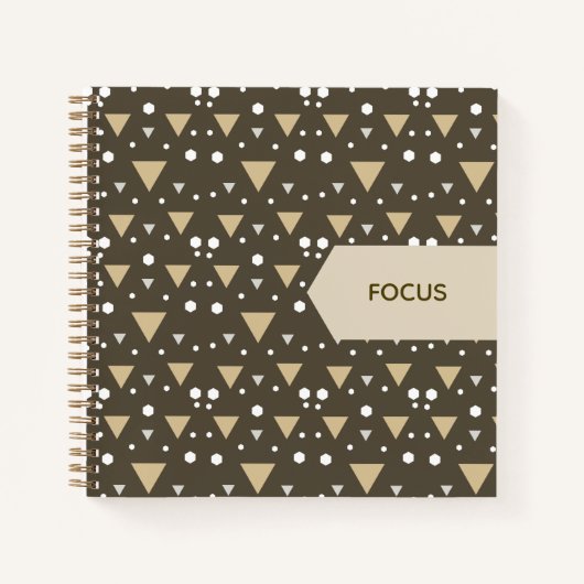 Olive Geometry Luxe Notizblock (Vorderseite)