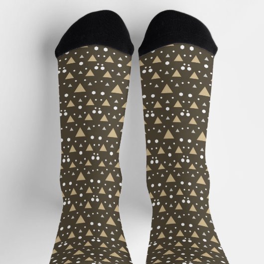 Olive Geometry Luxe Socken (Oben)
