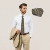 Olive Geometry Luxe Tie Krawatte