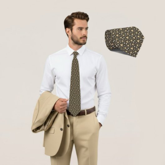 Olive Geometry Luxe Tie Krawatte