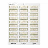 Olive Gingham Kariertes Weihnachtsrücksendezeichen (Vorne)