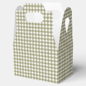 Olive Gingham Plaid Festive Christmas Holiday Geschenkschachtel (Geöffnet)