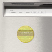 Olive & Gold Damask Hochzeitsmagnet Magnet (In Situ (Geschirrspüler))