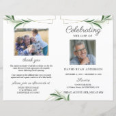 Olive Gold Order of Service Memorial Foto Program (Vorderseite)