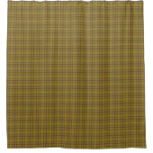 Olive Gray Brown Tartan Plaid Rustic Duschvorhang (Vorderseite)